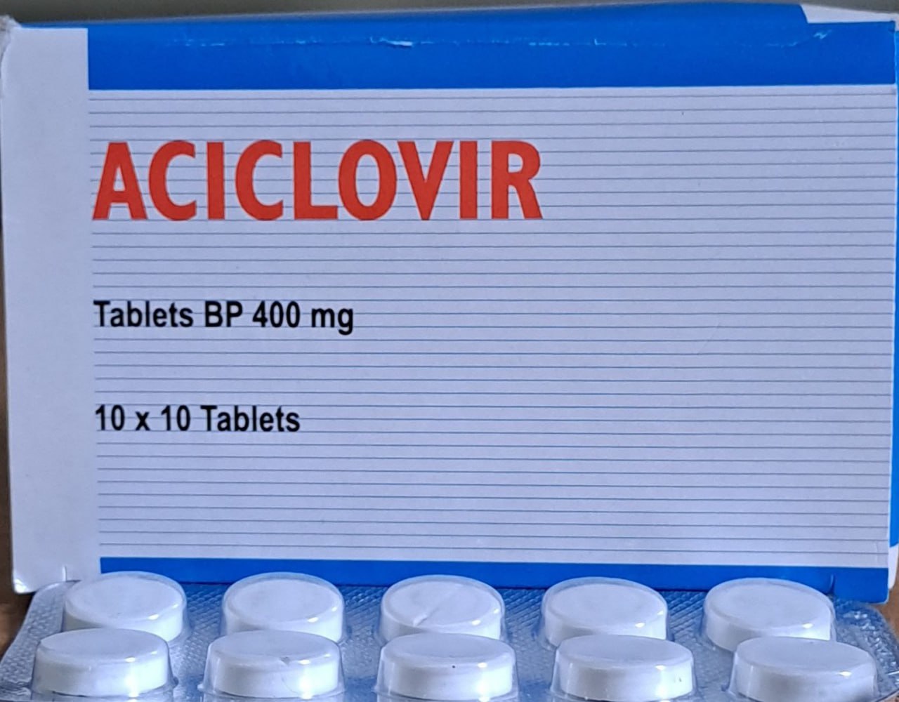Aciclovir 400 mg 10x10 tablet